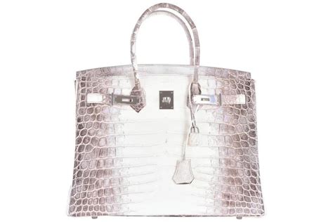 hermes birkin himalayan niloticus crocodile matte 35 white brown